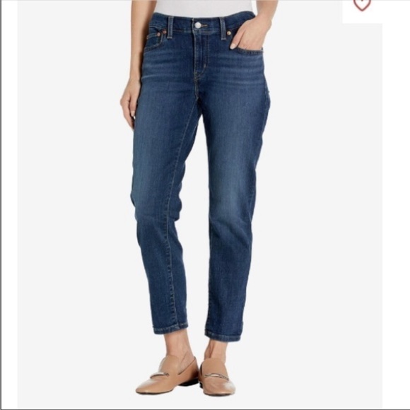 Levi's Boyfriend Jeans Womens Size 32 Dark Wash Relaxed Denim - Picture 1 of 14